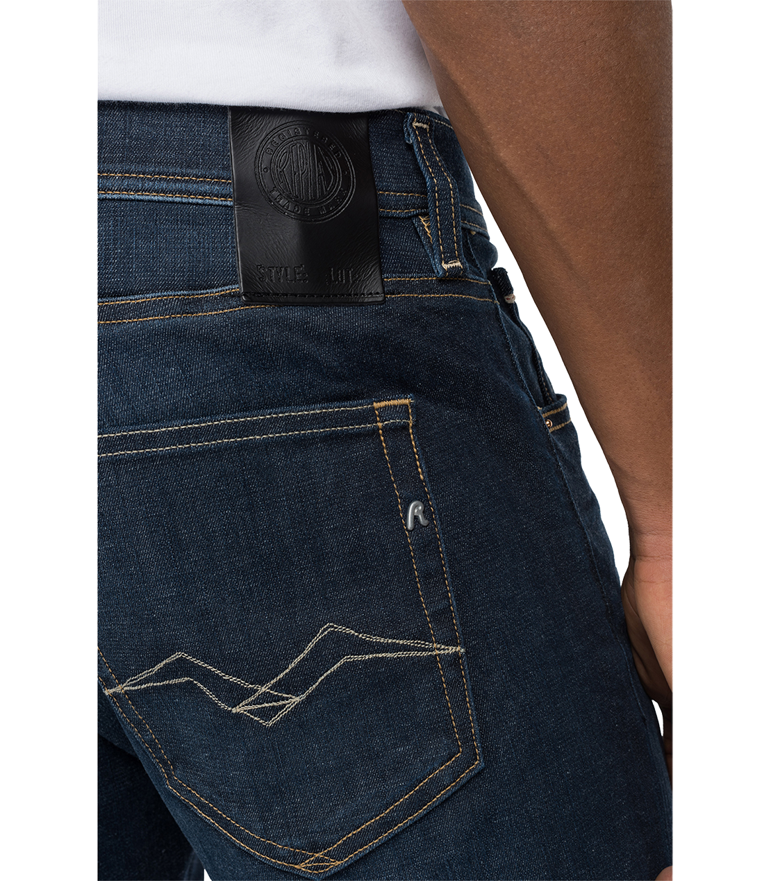 ANBASS 11.5oz ハイパーフレックス RE-USED ストレッチ ブルーデニム 詳細画像 インディゴ 4